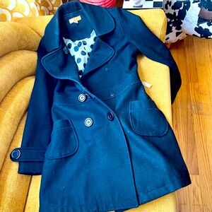 Tulle Vintage black wool peacoat